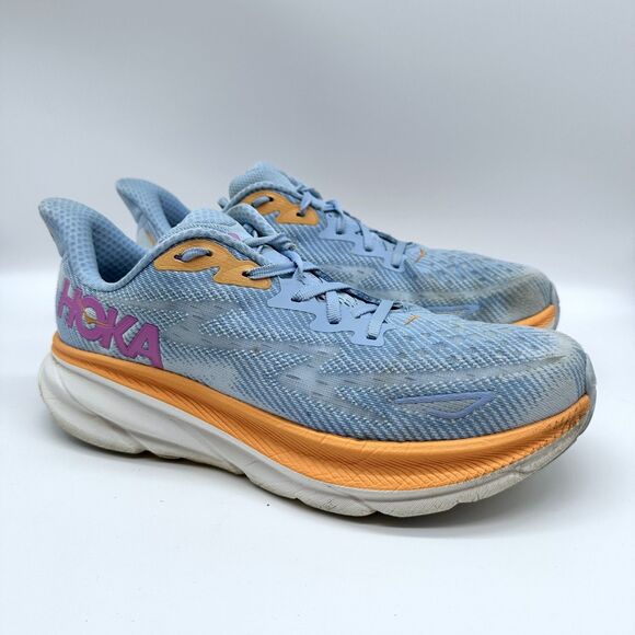 Hoka One One Shoes - Hoka One One Womens Clifton 9 1127896 ABIW Blue Running Shoes Sneakers 10.5 B